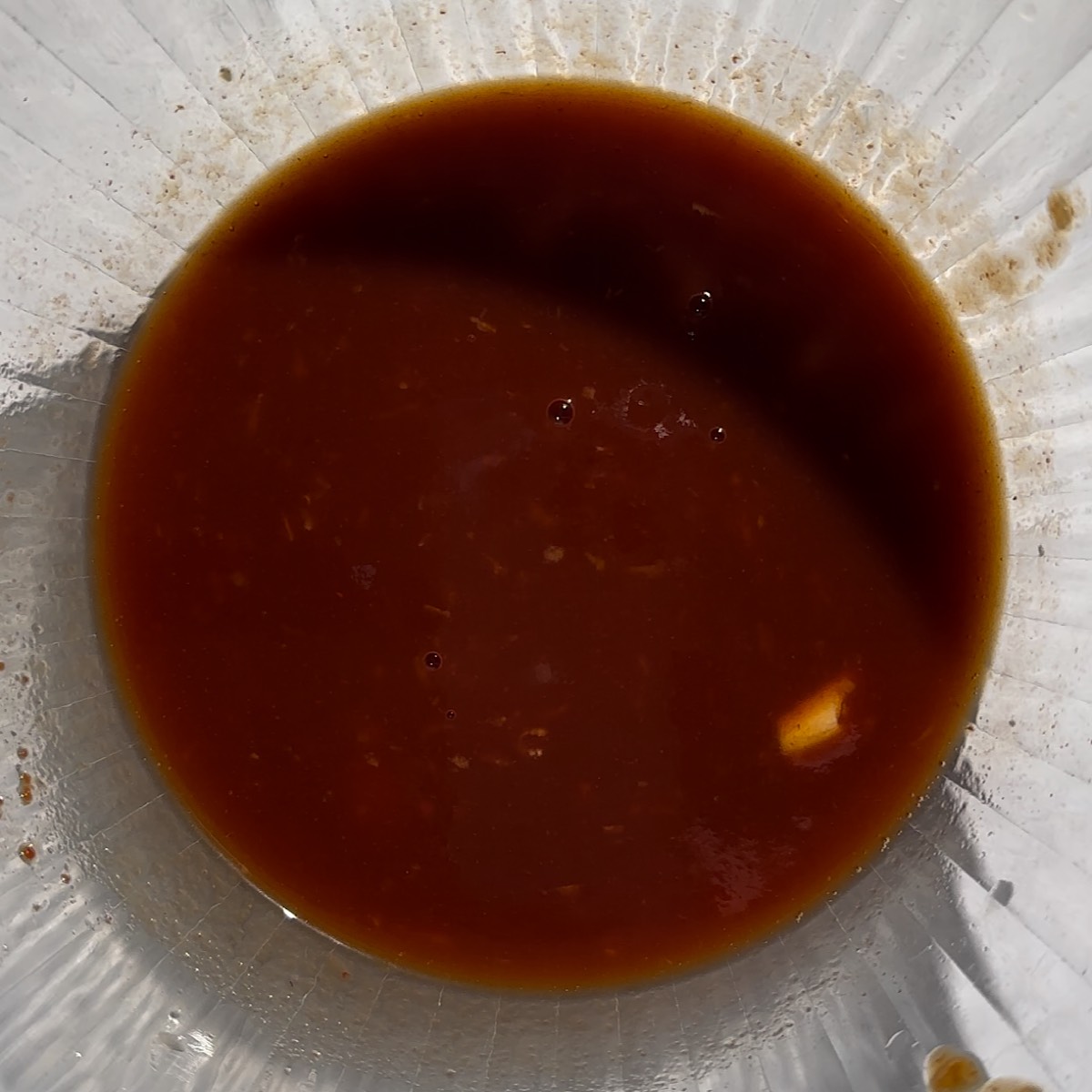 sweet and sour sauce in bowl.