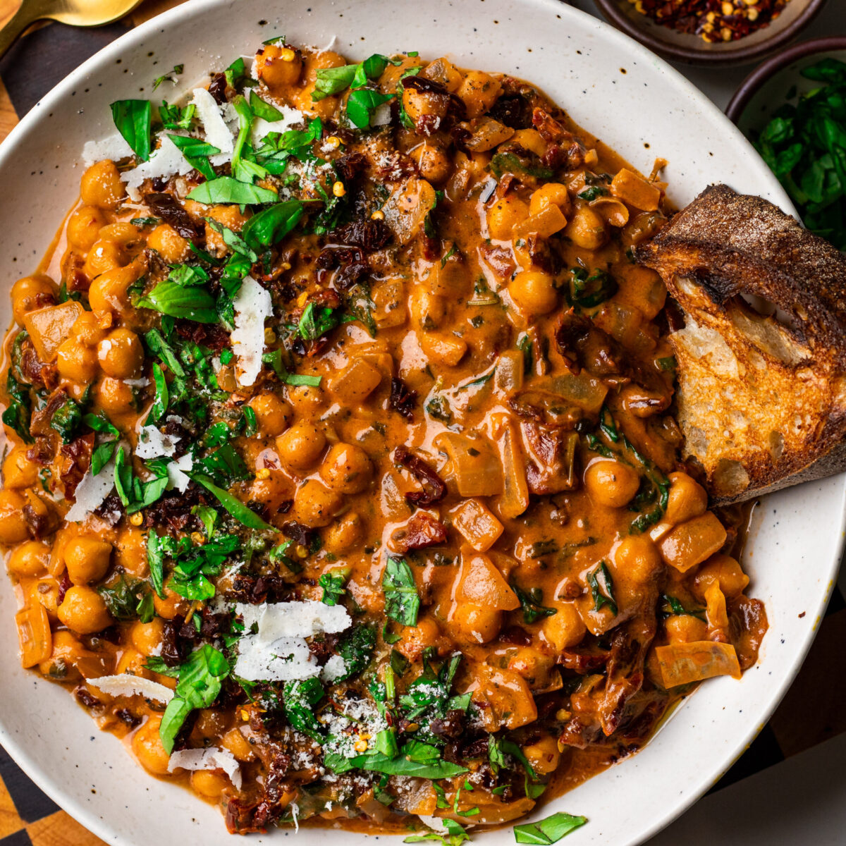 vegan tuscan chickpeas