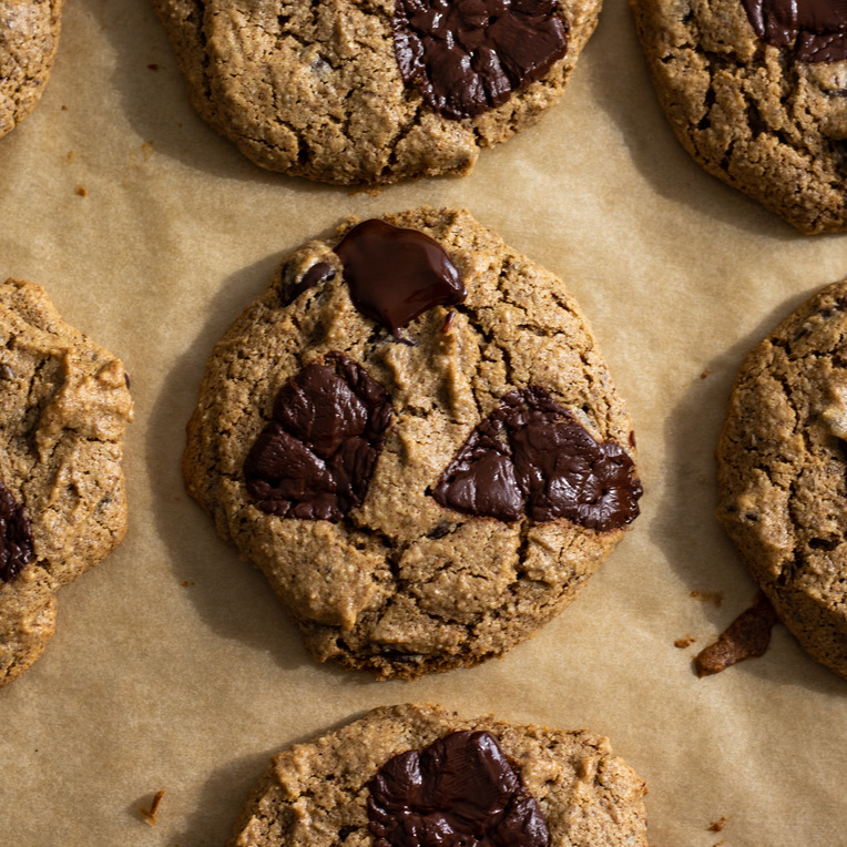 Vegan Chai Chocolate Chip Cookies Oil Free