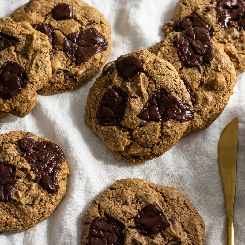 Vegan Chai Chocolate Chip Cookies (oil free)