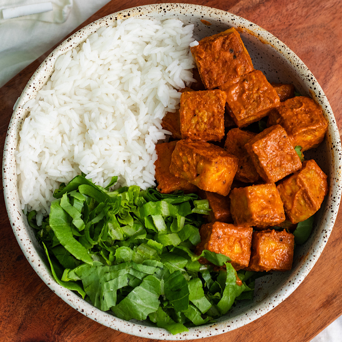 vegan baked buffalo tofu