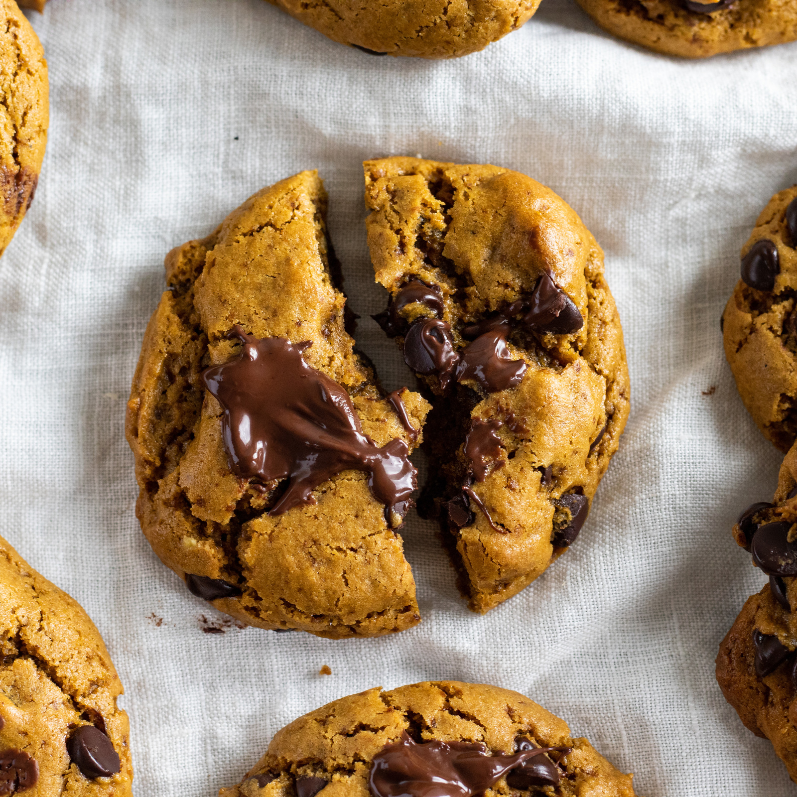 Vegan Olive Oil Chocolate Chip Cookies with Chickpea Flour - Avocado Skillet