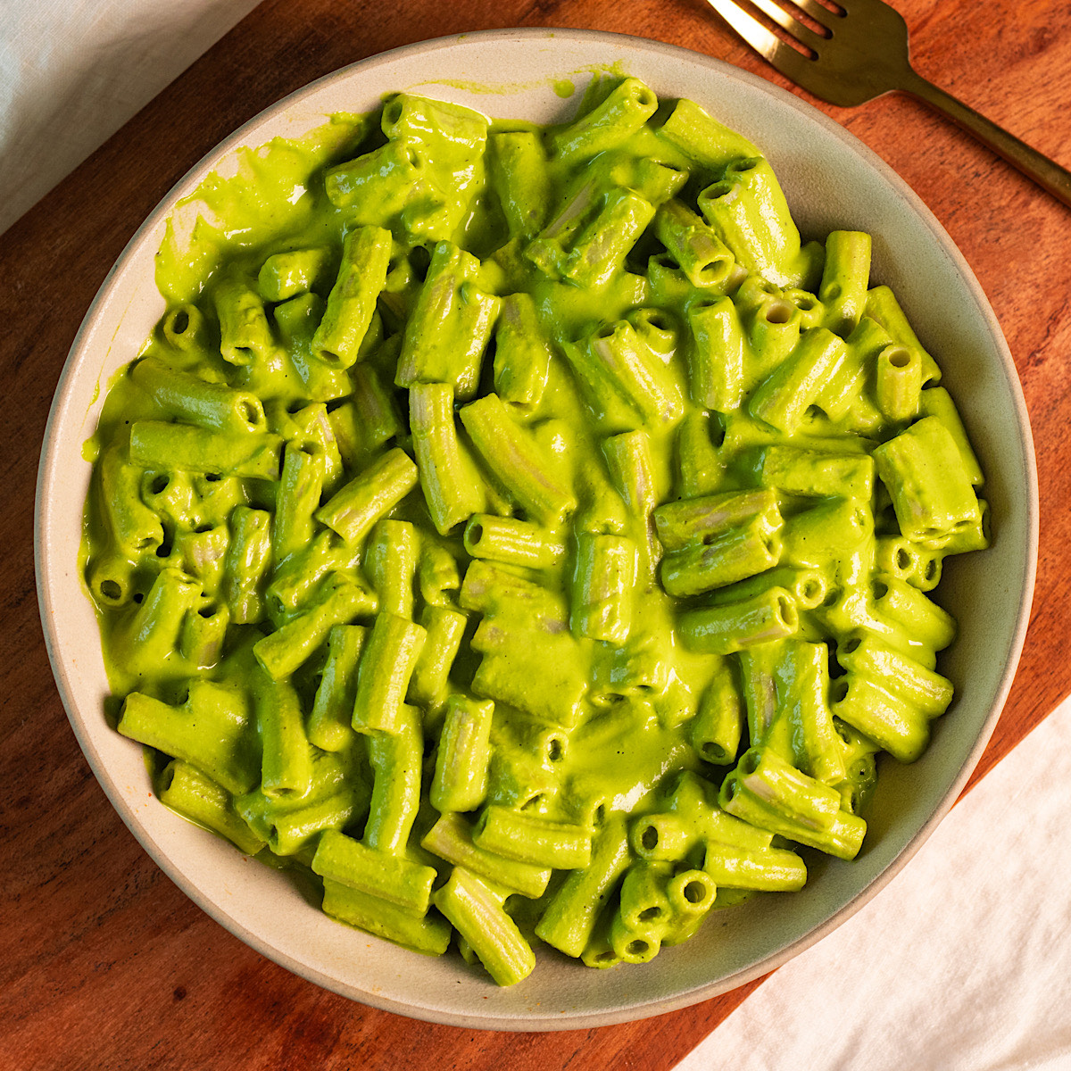 creamy spinach garlic cashew pasta