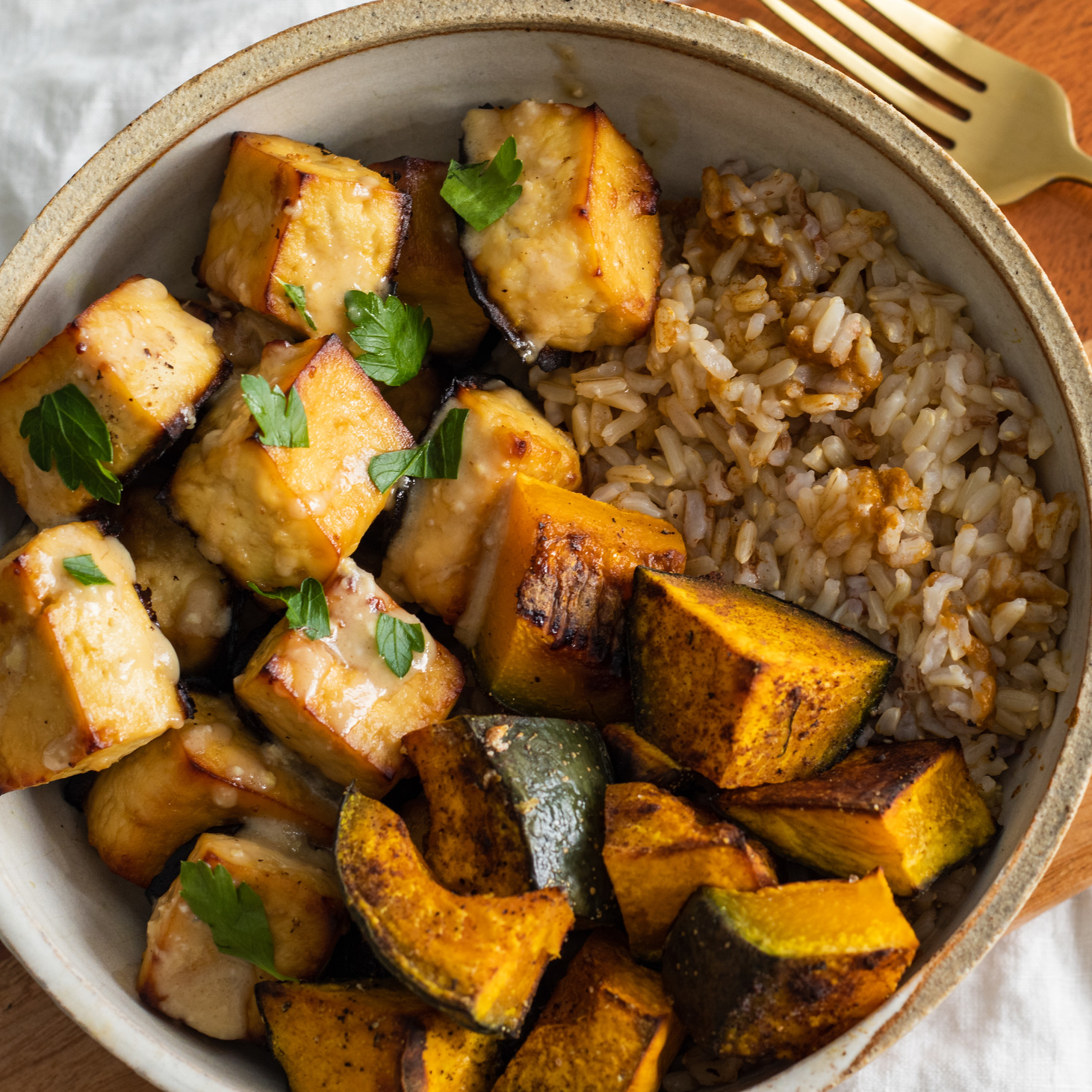 vegan miso baked tofu