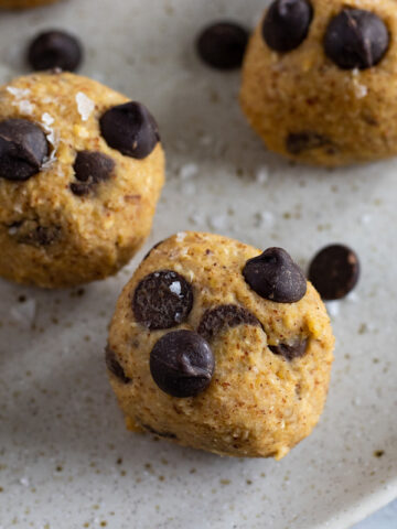 chickpea protein cookie dough bliss balls