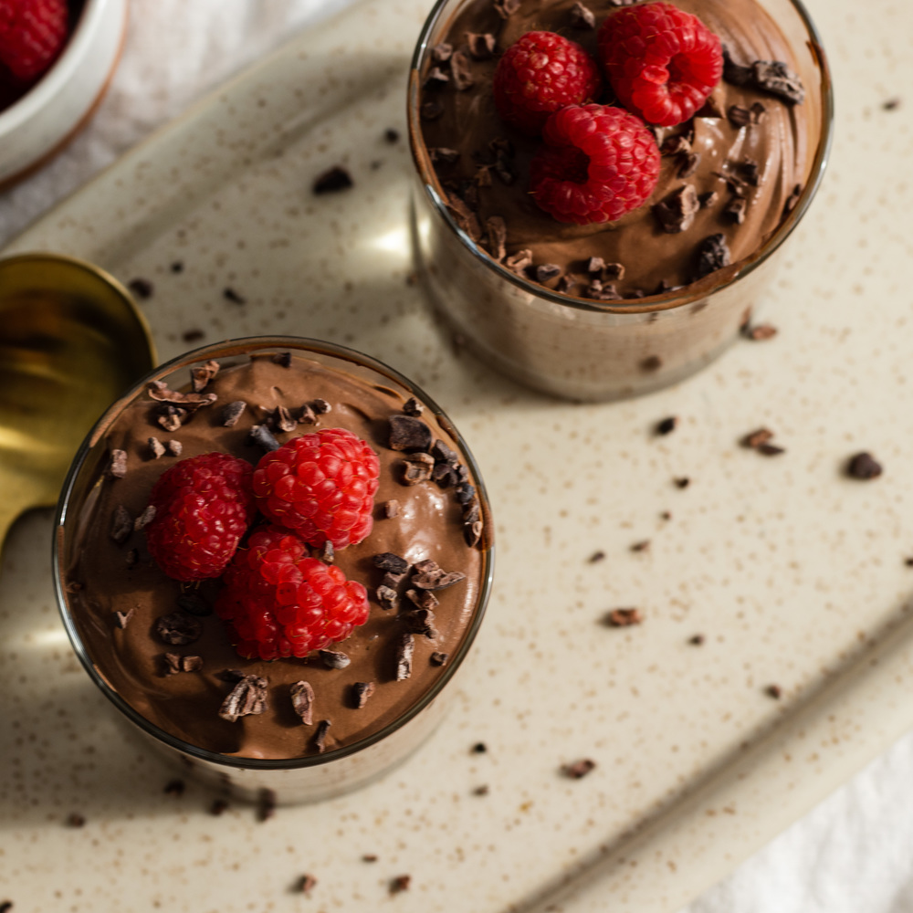 High protein chocolate mousse