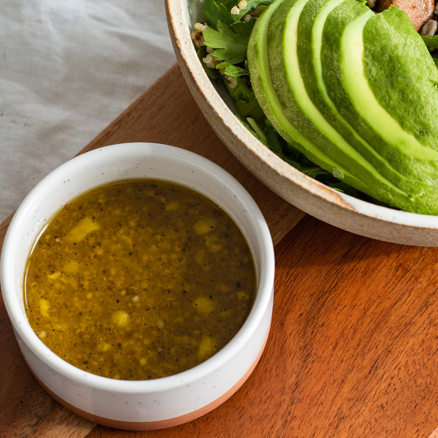 Simple Honey Mustard Dressing (Vinaigrette, Creamy or Vegan) - Alphafoodie