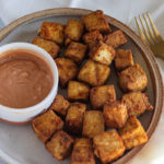 Crispy Air Fryer Tofu Nuggets with Sriracha Tahini Sauce