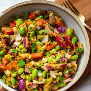 High Protein Vegan Edamame Crunch Salad