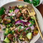 greek white bean salad vegan and high protein