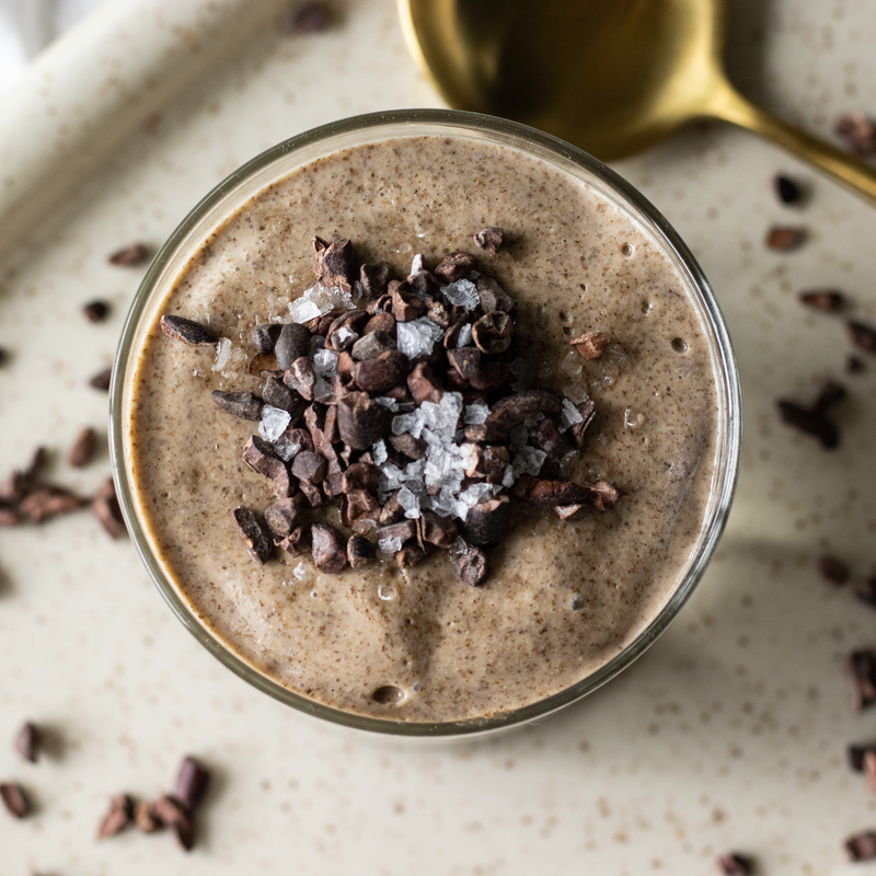 chia and flax seed pudding