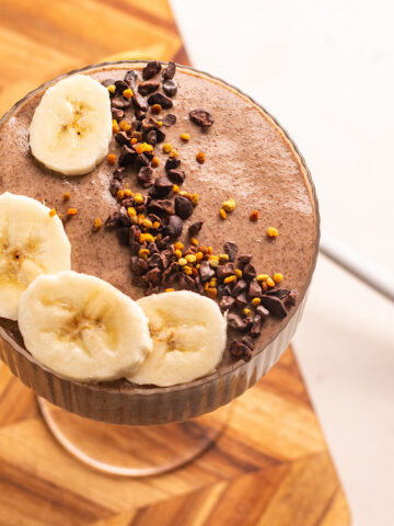 blended banana chia pudding (high protein)