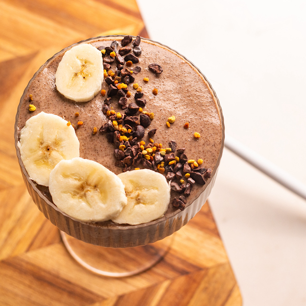 blended banana chia pudding (high protein)