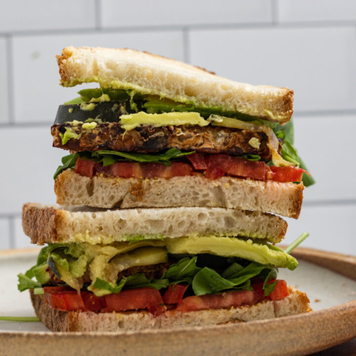 Vegan Tempeh Bacon Sandwich TLTA - Avocado Skillet