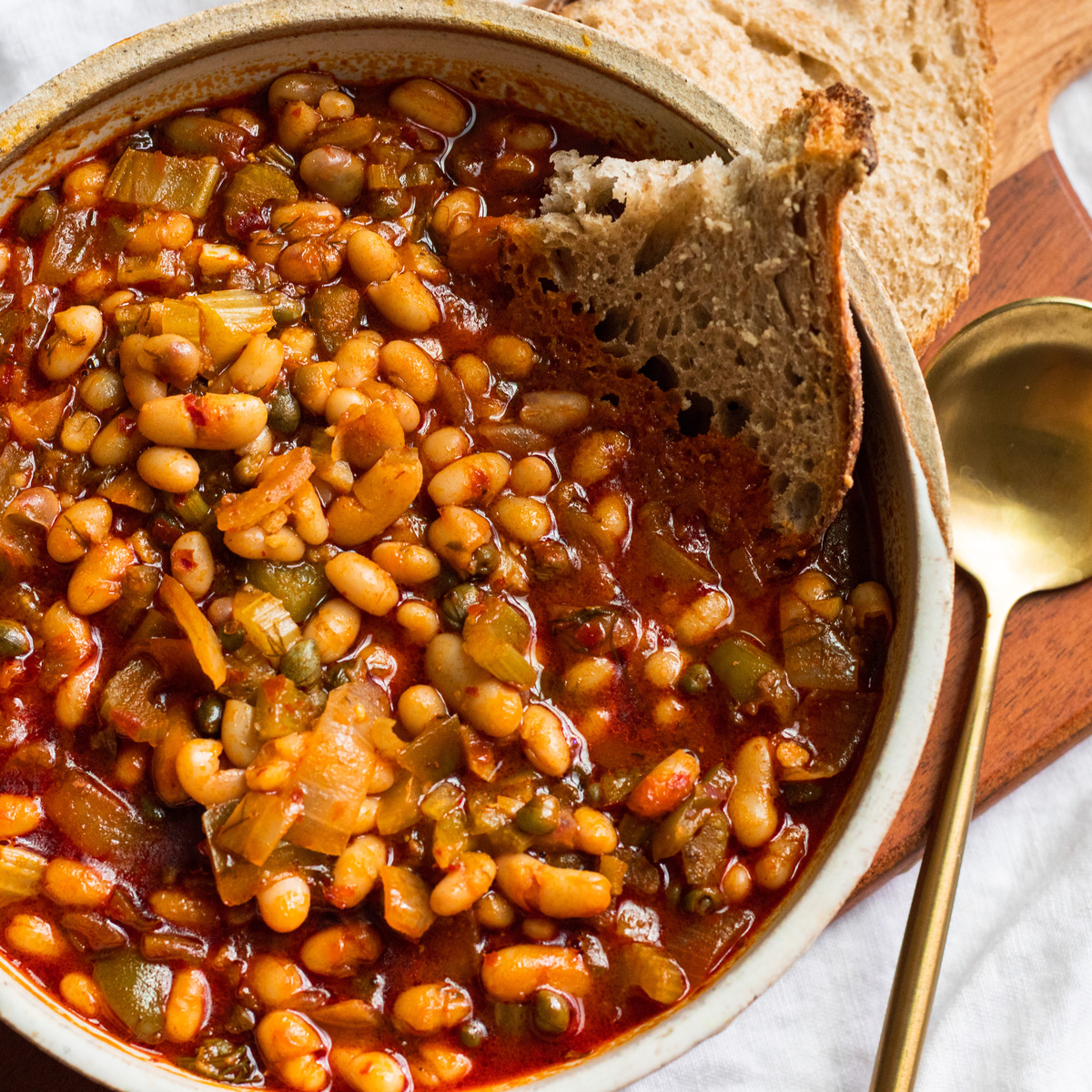 vegan mediterranean white bean stew