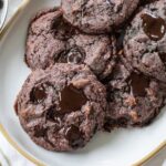 vegan purple sweet potato chocolate chip cookies