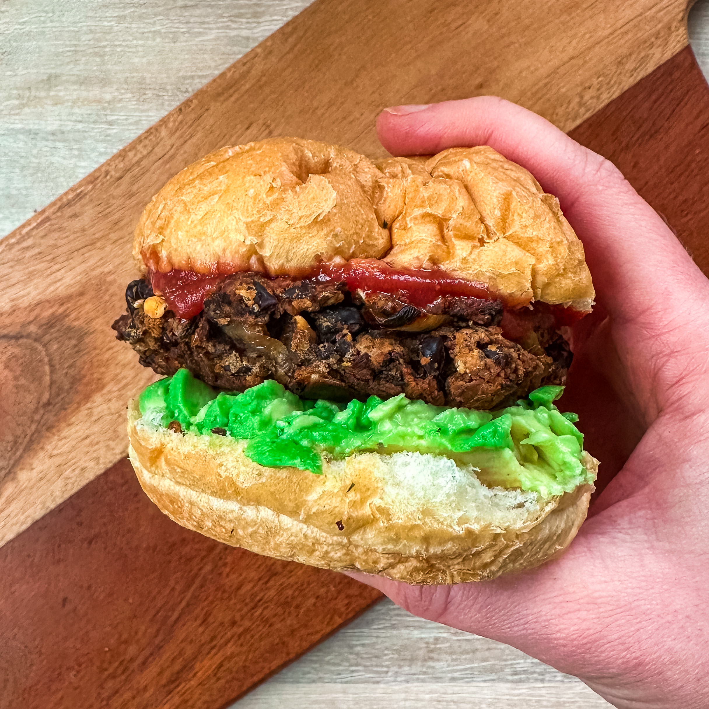 oyster mushroom veggie burger