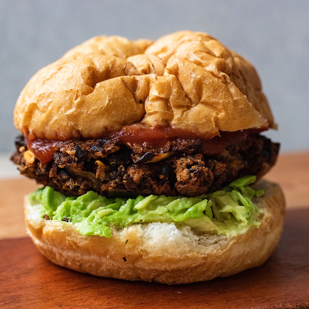 Vegan Oyster Mushroom Burger with Black Beans