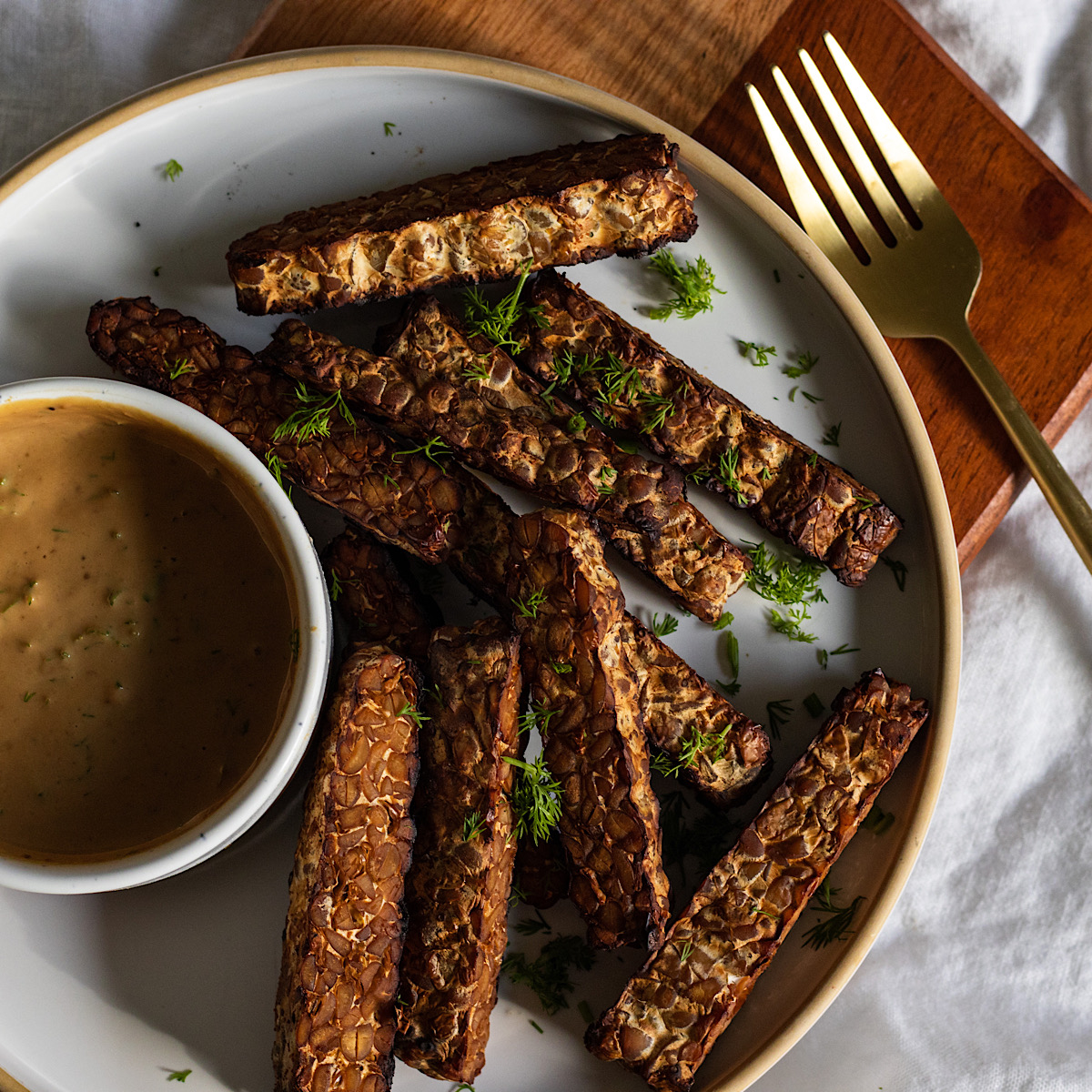 Easy Baked Tempeh (3 Ingredients + SO Crispy!) - From My Bowl