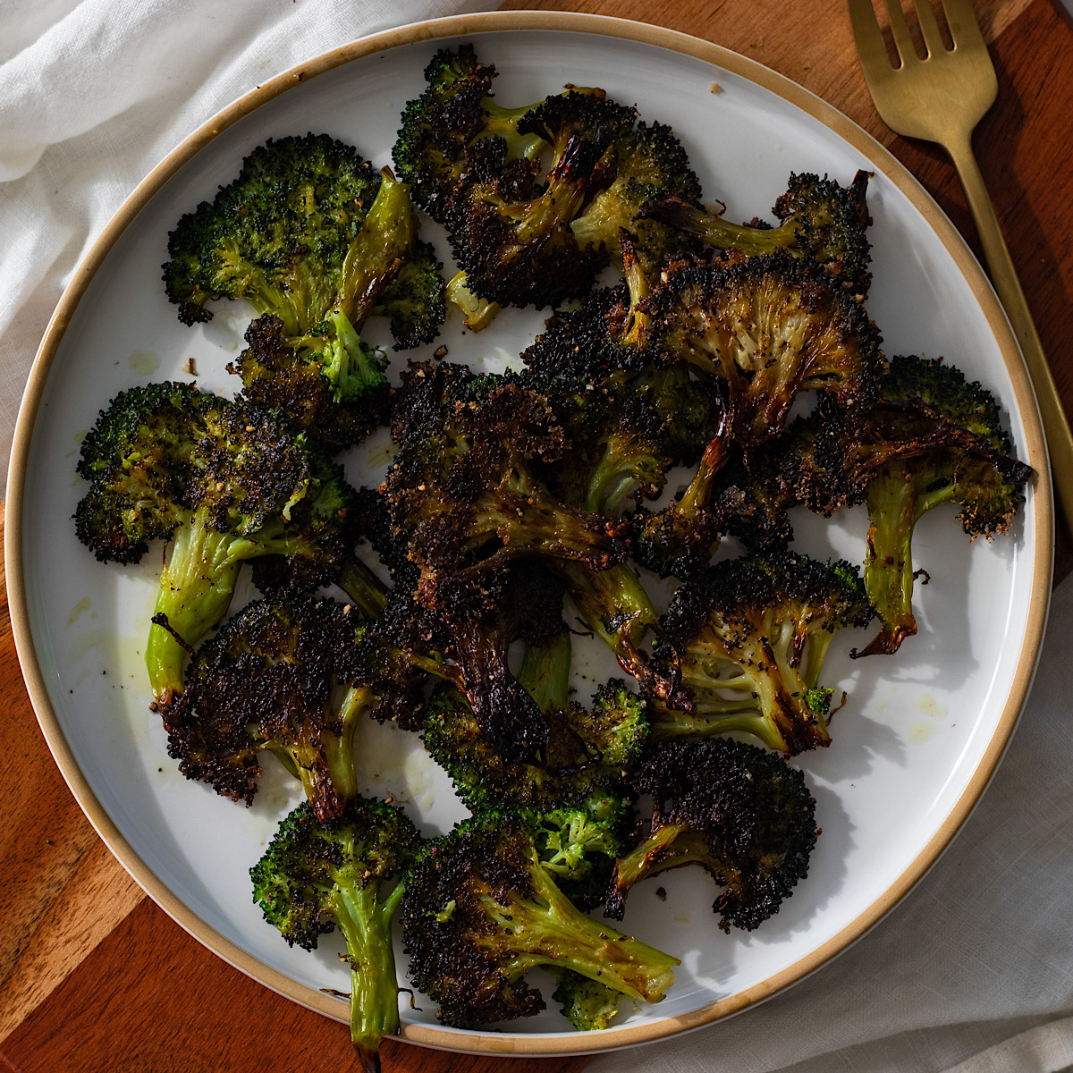 crispy smashed broccoli