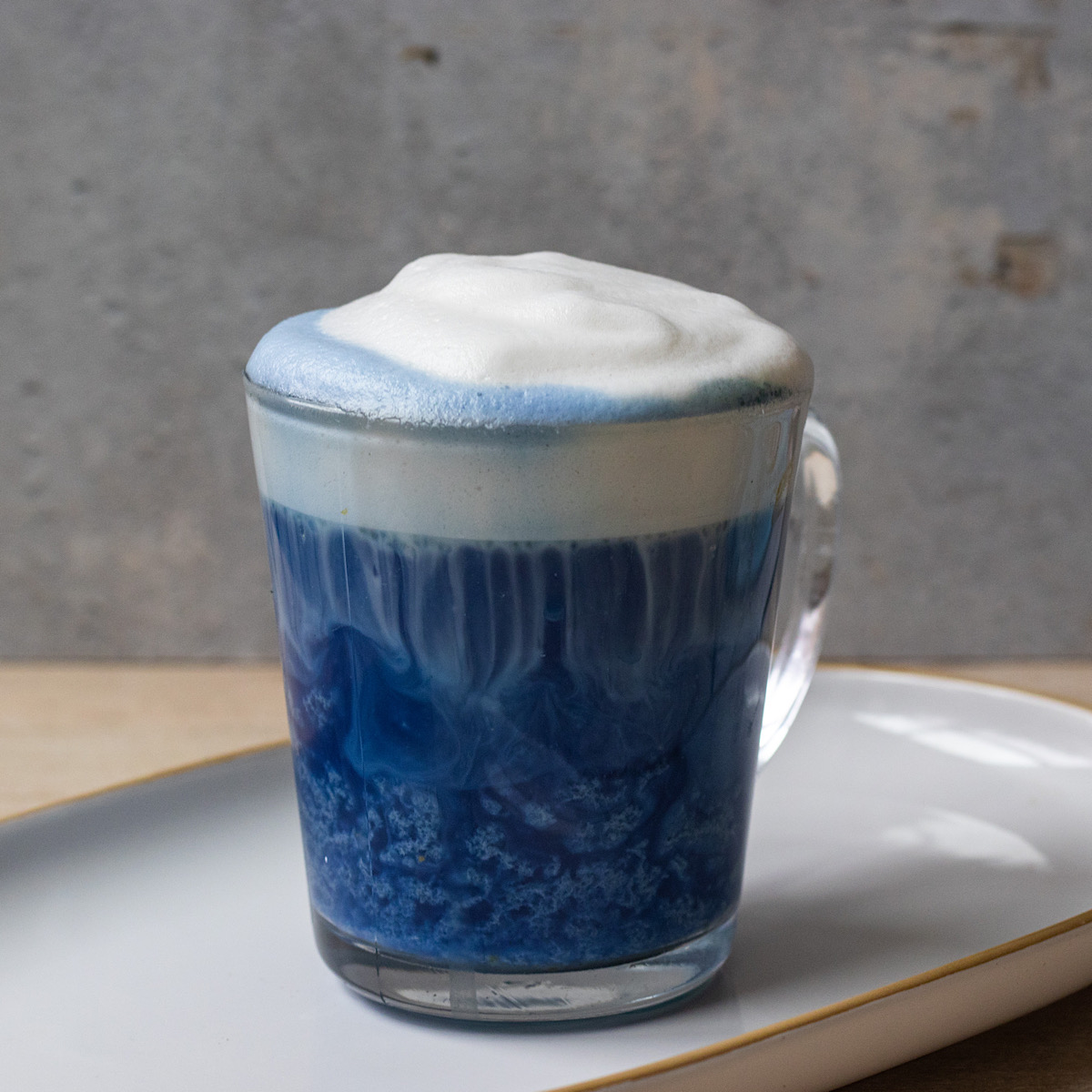 blue matcha latte