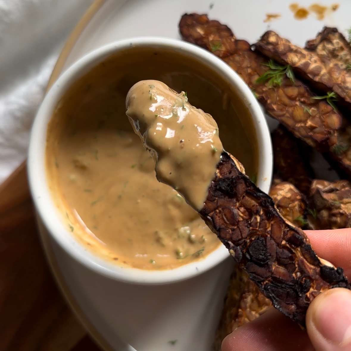 tempeh with sauce