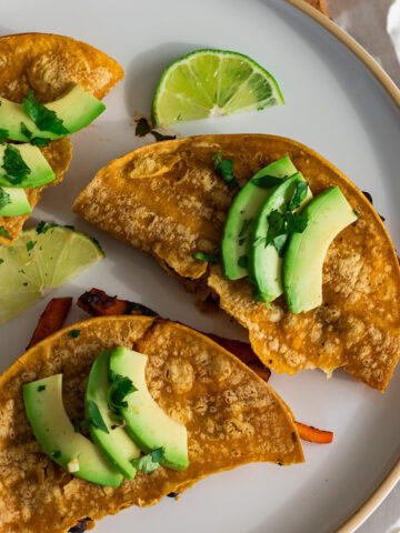 crispy chipotle baked carrot and black bean tacos