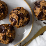 vegan banana oatmeal chocolate chip muffins