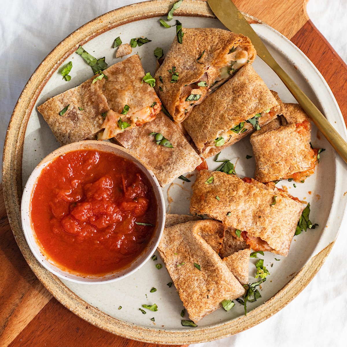 Air Fryer Tortilla Pizza - Carmy - Easy Healthy-ish Recipes