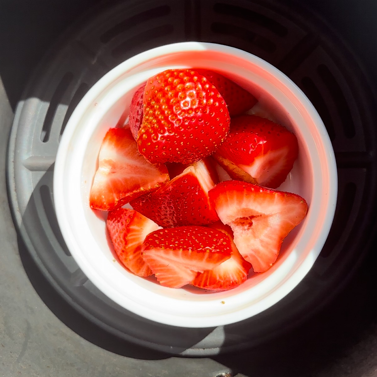 strawberries in ramekin