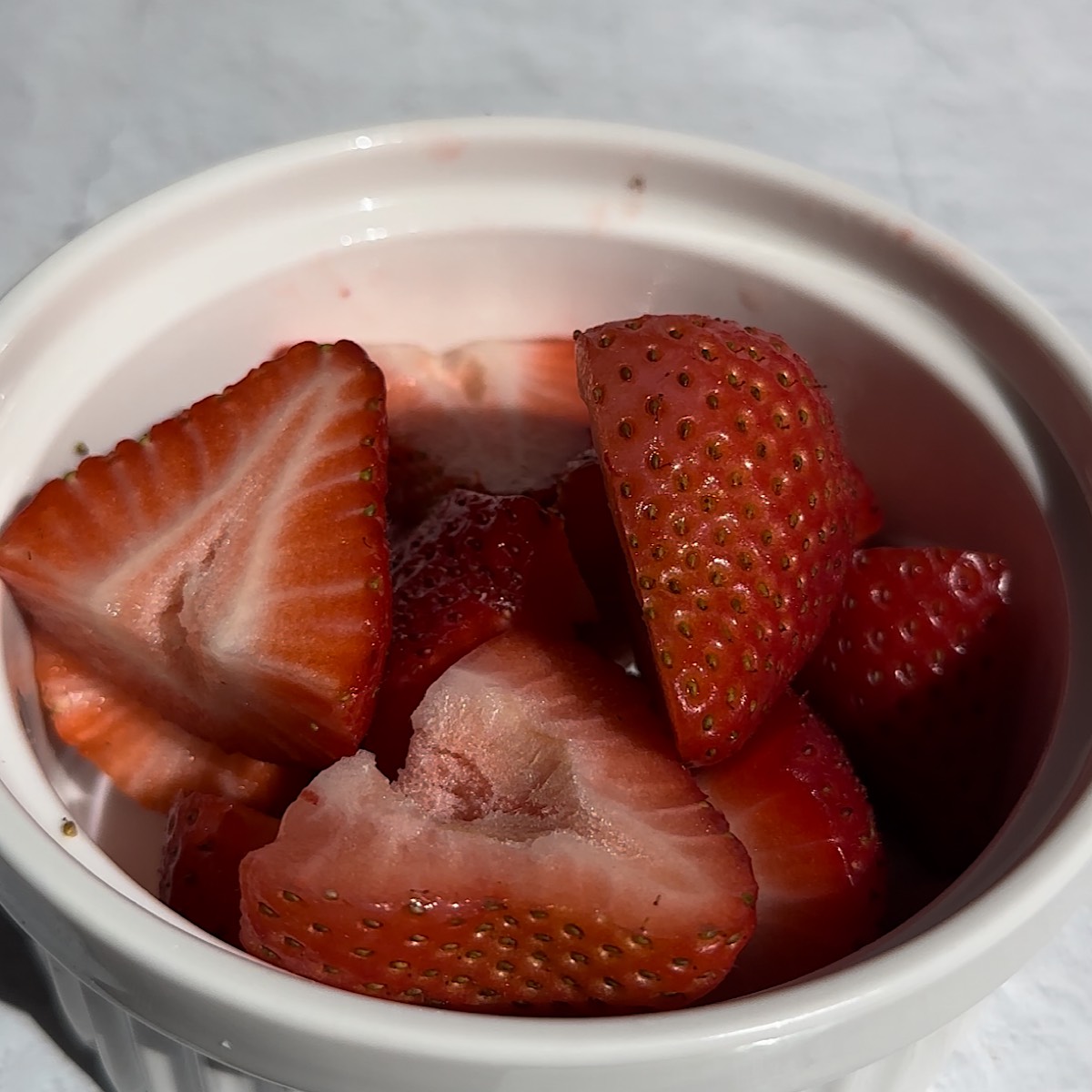 strawberries in ramekin