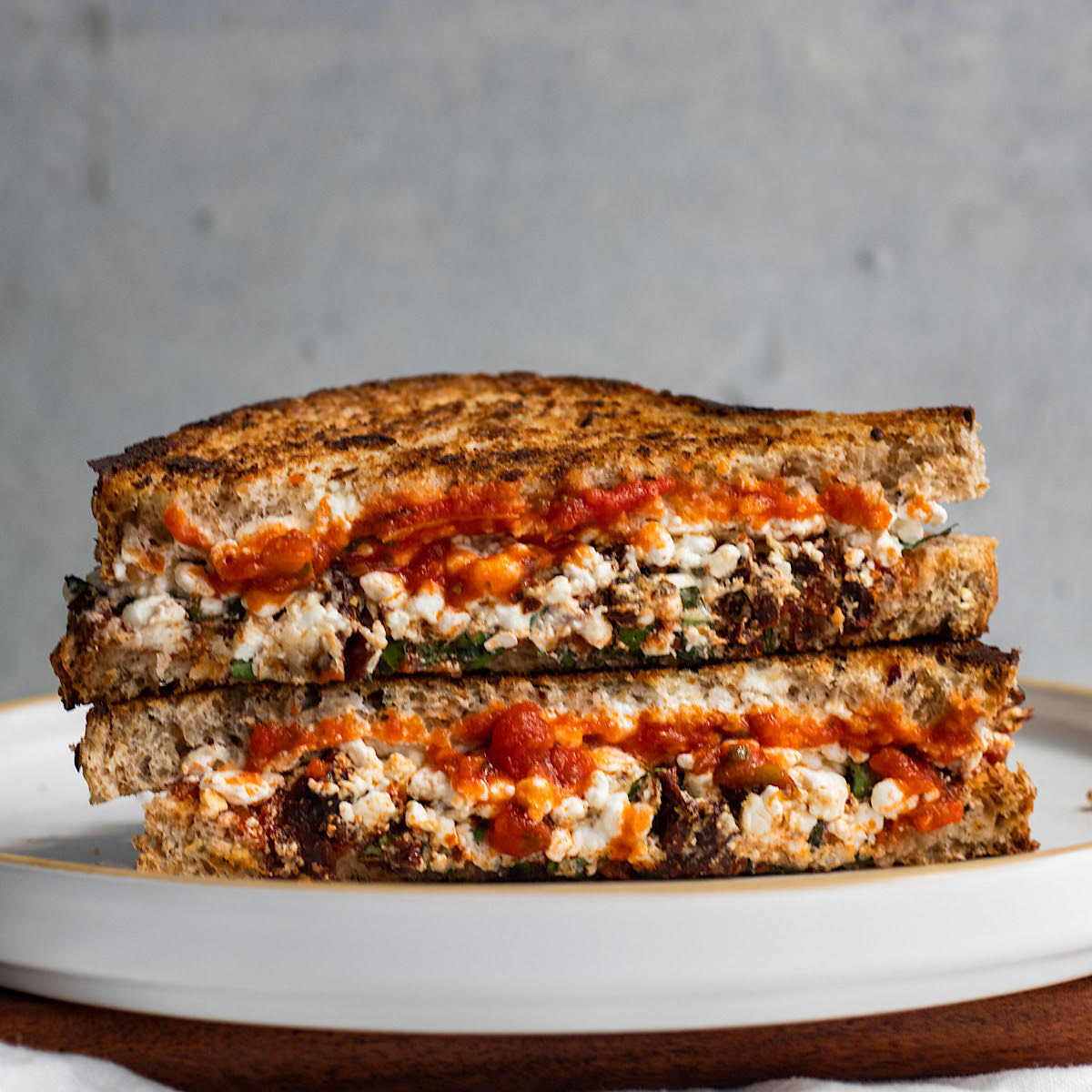 pizza cottage cheese grilled cheese