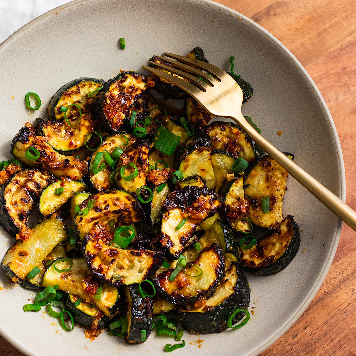 Air Fried Honey Garlic Zucchini 