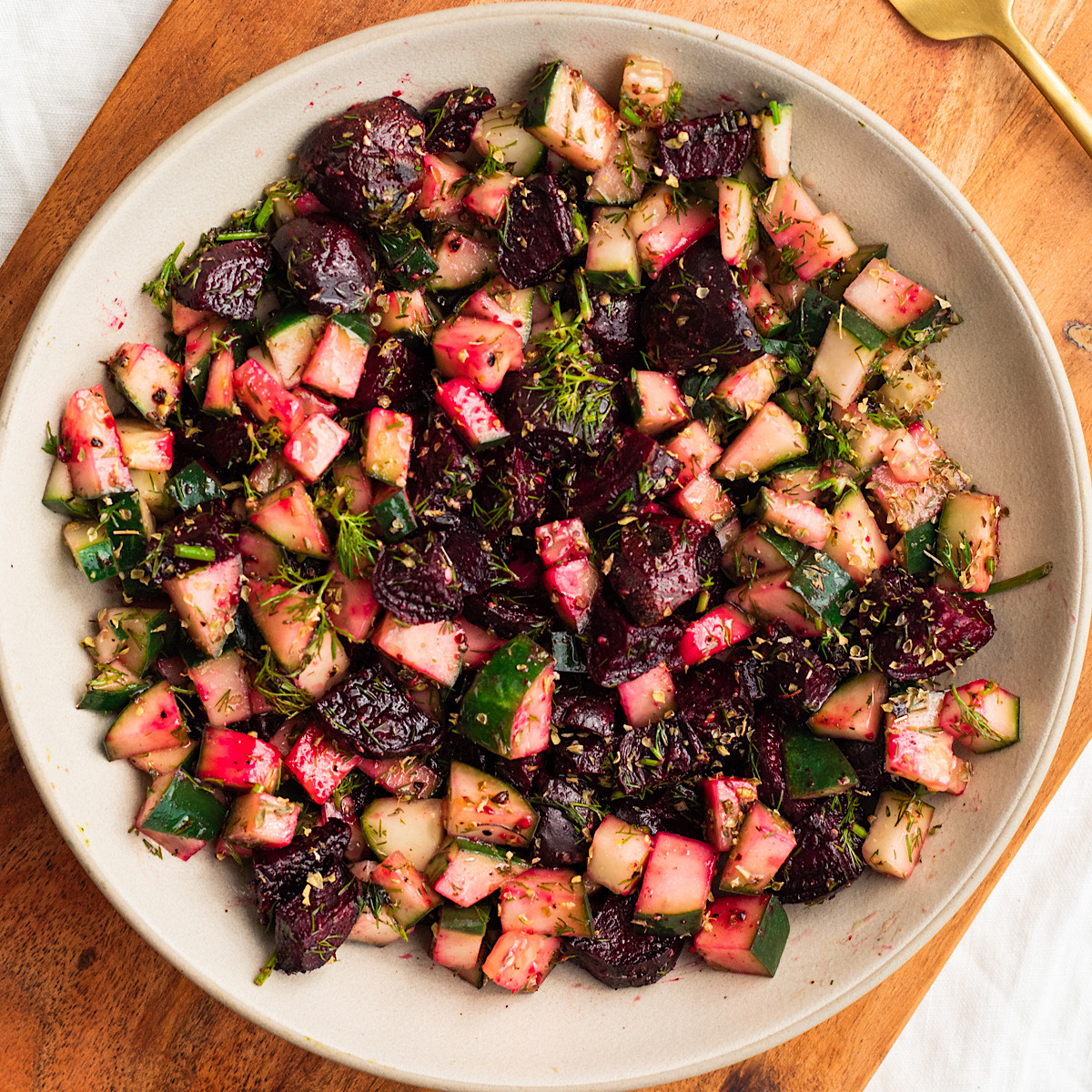 cucumber and beetroot salad