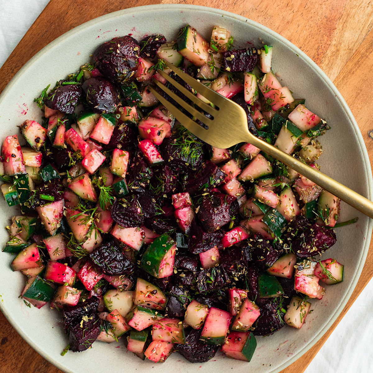 cucumber and beetroot salad