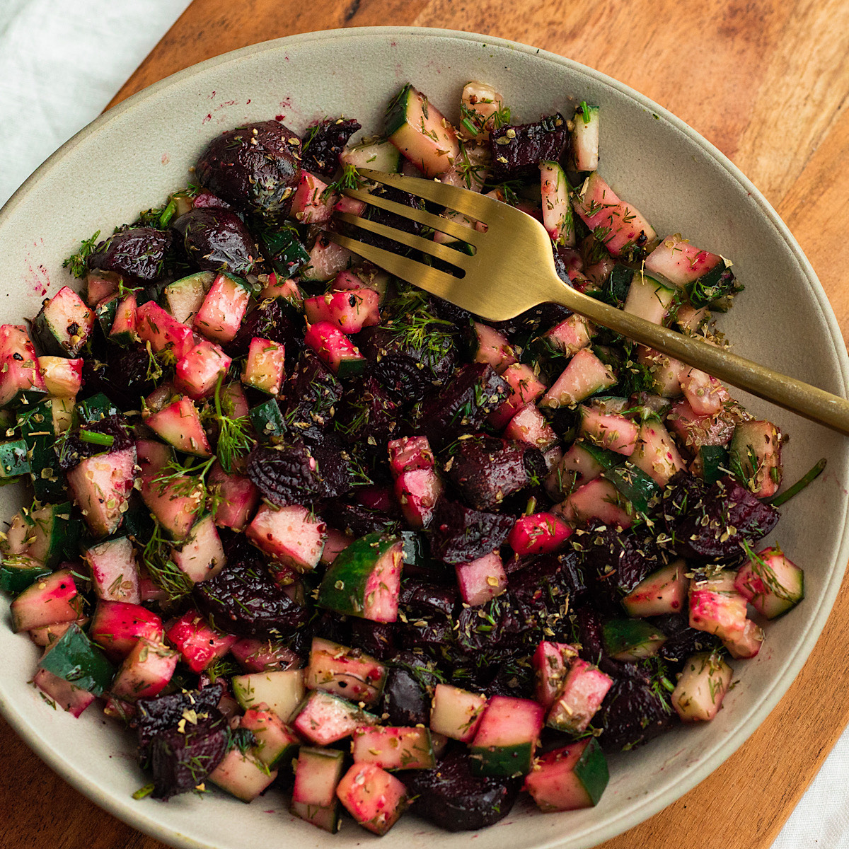 cucumber and beetroot salad