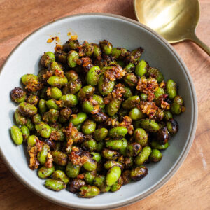 crispy air fried frozen edamame