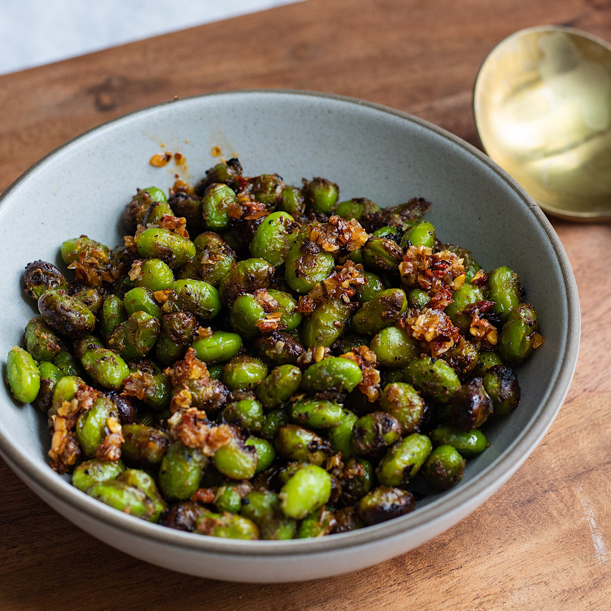 air fryer frozen crispy edamame