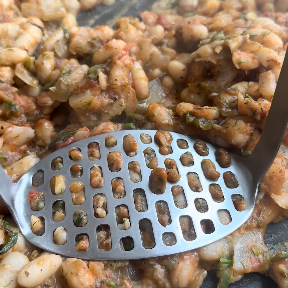 beans in pan