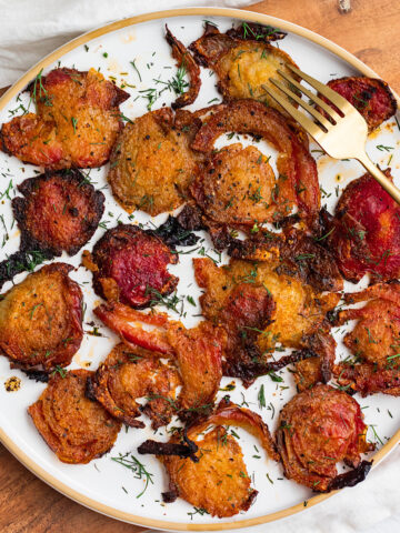 Crispy baked and smashed beets