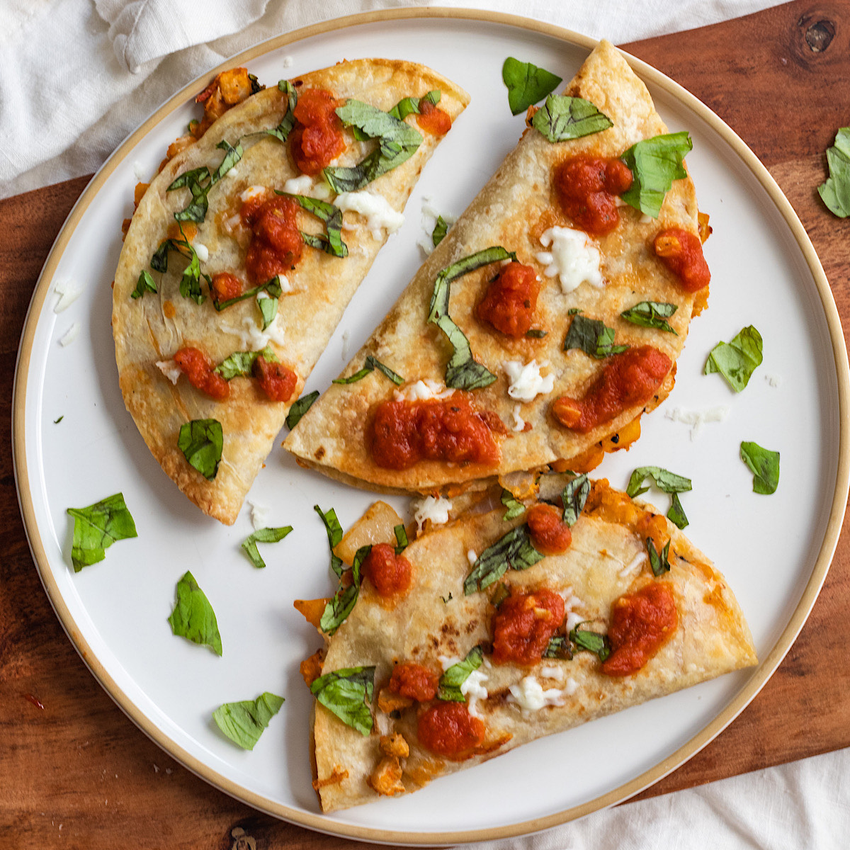 crispy white bean pizza tacos (vegetarian)