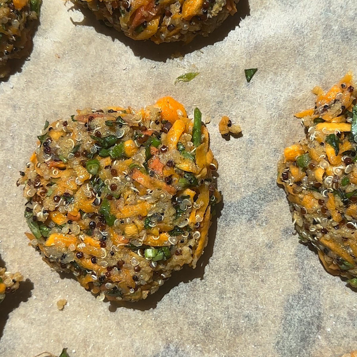 fritters on sheet pan