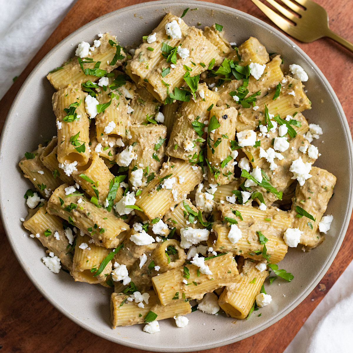 vegan baba ganoush pasta