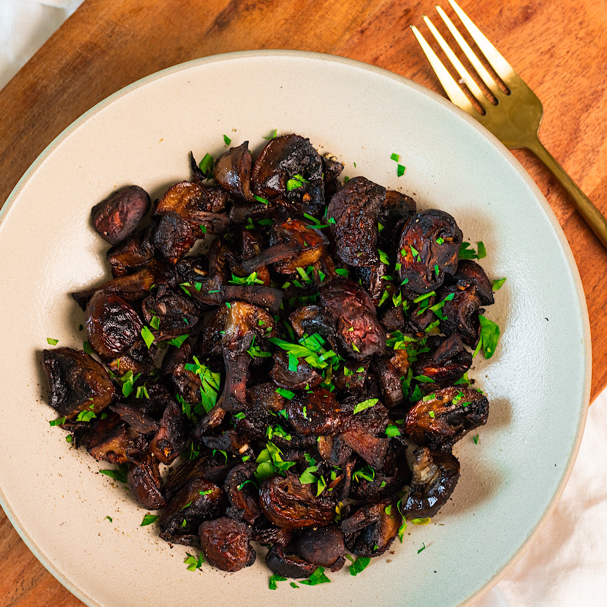 miso honey glazed mushrooms