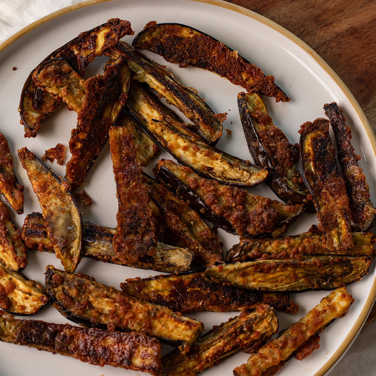 crispy baked eggplant parmesan fries