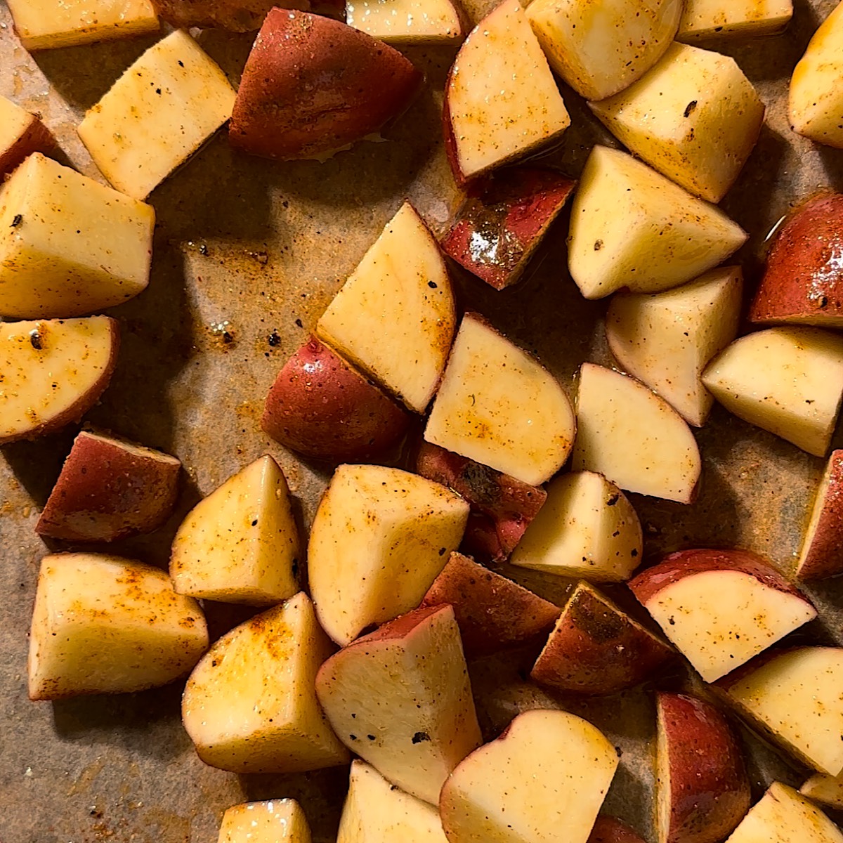 potatoes on sheet pan