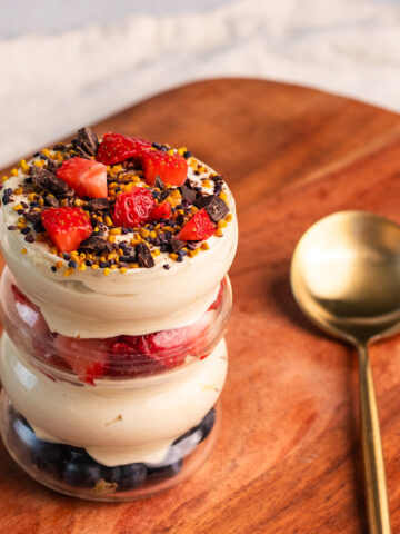 whipped honey cottage cheese parfait