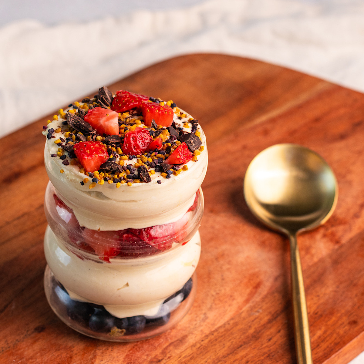 Chocolate + Vanilla Cake Parfait - Feasting on Fruit