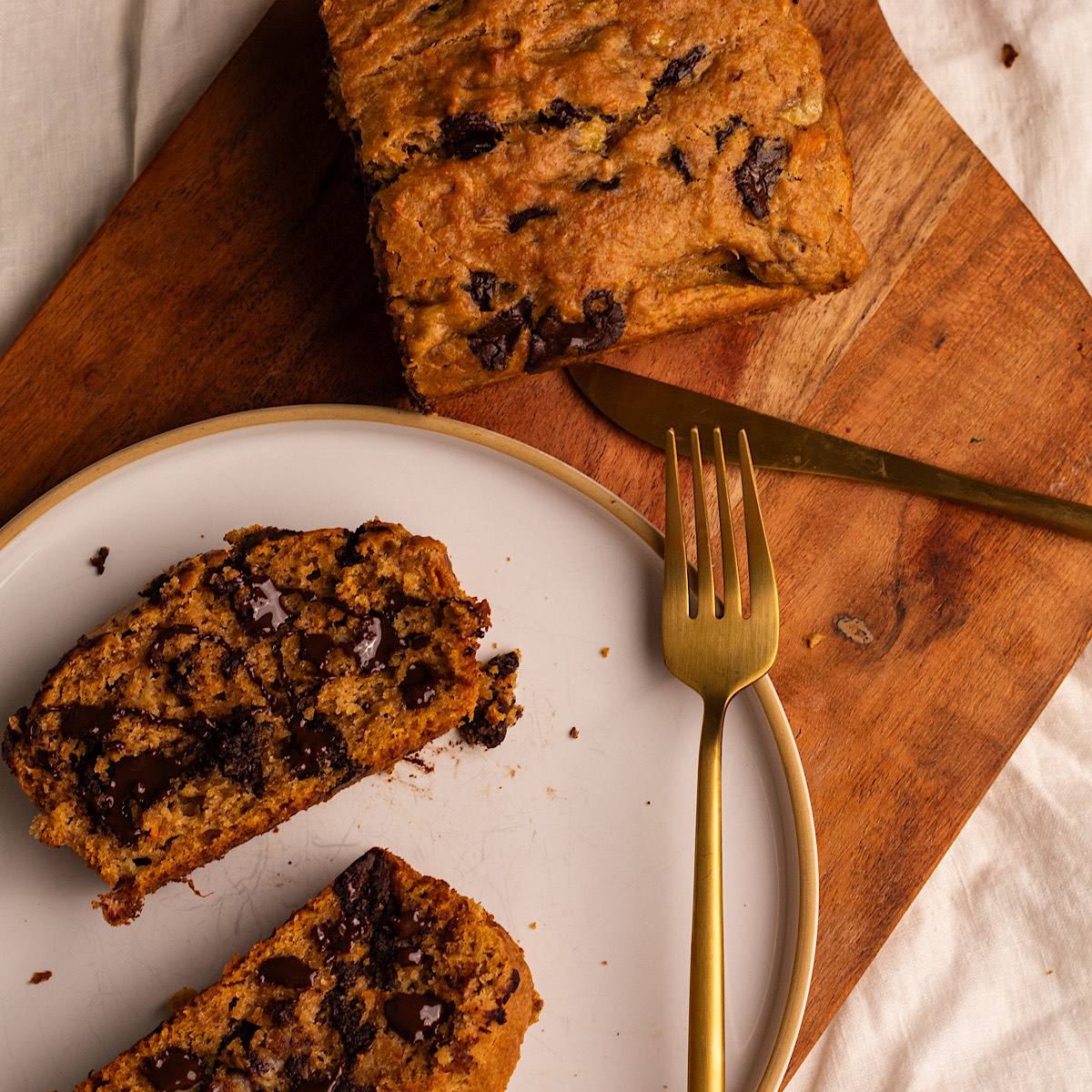 sweet potato banana bread with avocado oil.