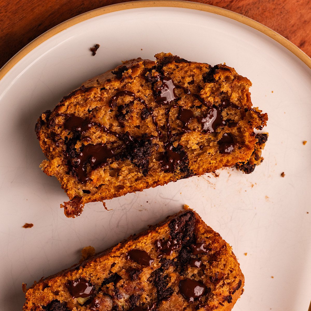 sweet potato banana bread with avocado oil.